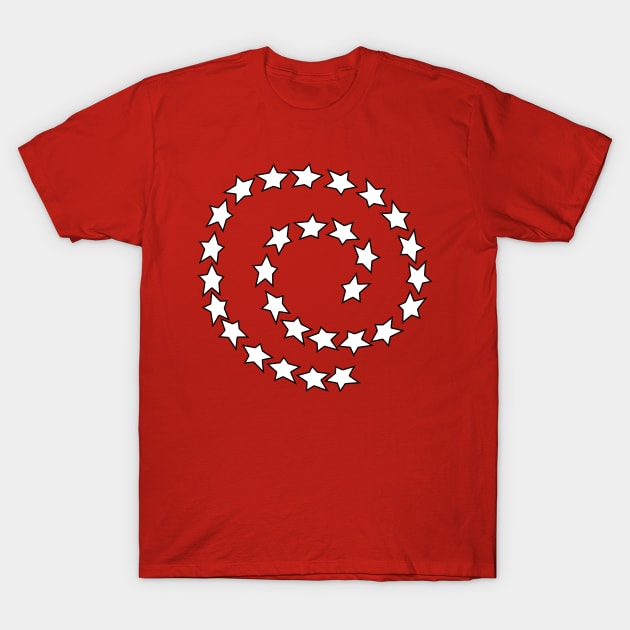 Spiral of Stars T-Shirt by ellenhenryart